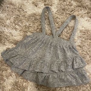 Baby Girl’s Zara Knitwear suspender skirt w/ruffles-Like new-Size 12-18 mo